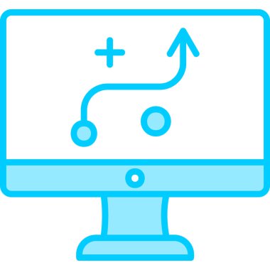 Bilgisayar ekranında strateji oku 