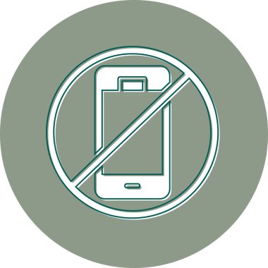 Cep telefonu yok, akıllı telefon aygıtının dijital illüstrasyonu 