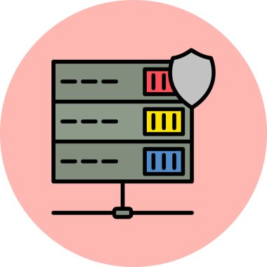 Sunucu. Web simgesi basit illüstrasyon