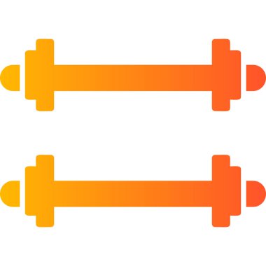 Ağırlıklı çubuklar modern simge vektör illüstrasyonu