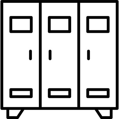 Dolap. Web simgesi basit illüstrasyon