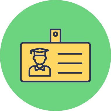 Kimlik kartı, vektör illüstrasyonu basit tasarım