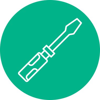 Tornavida. Web simgesi basit illüstrasyon