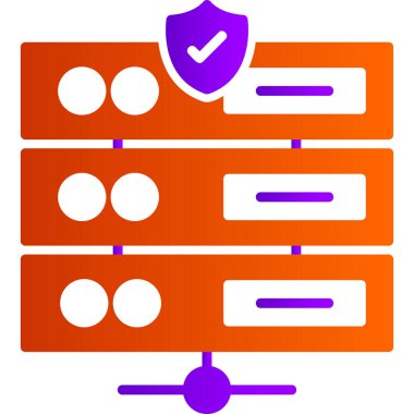 Sunucu. Web simgesi basit illüstrasyon