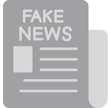 Sahte haber. Web simgesi basit illüstrasyon