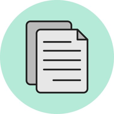 Belge simgesinin vektör illüstrasyonu