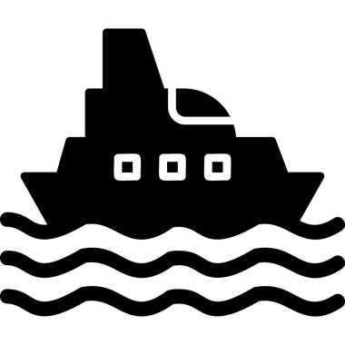 Gemi simgesi vektör illüstrasyonu
