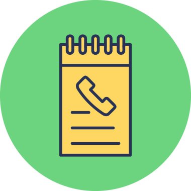 Not defteri web simgesi, vektör çizim