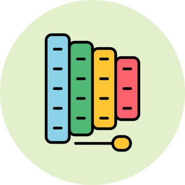Ksilofon. Web simgesi basit illüstrasyon