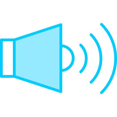 Konuşmacı. Web simgesi basit illüstrasyon