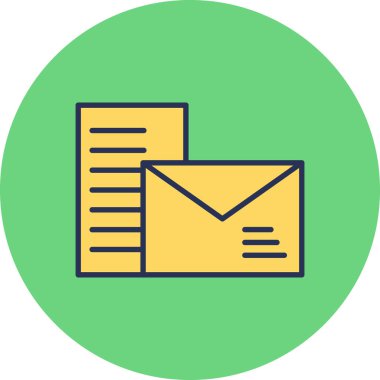 Mektup. Web simgesi basit illüstrasyon