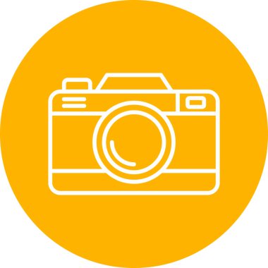 Basit kamera, düz vektör çizimi