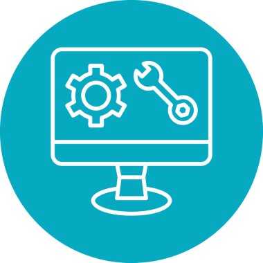 Yazılım web simgesi basit illüstrasyon