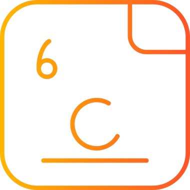 Karbon modern simge, vektör illüstrasyonu