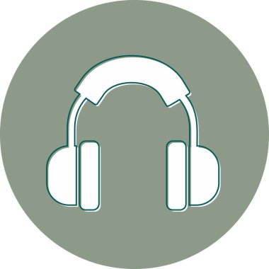 Kulaklık. Web simgesi basit illüstrasyon