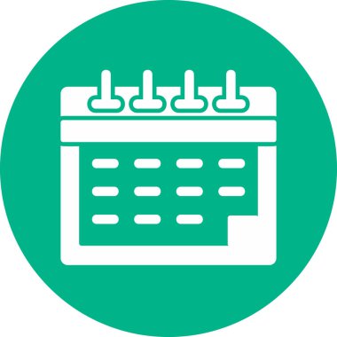 Takvim simgesi, vektör illüstrasyonu basit tasarım