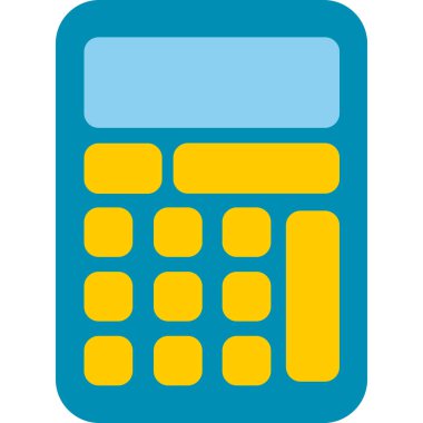 hesap makinesi düz simgesi, vektör illüstrasyonu