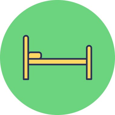 Yatak simgesinin vektör illüstrasyonu