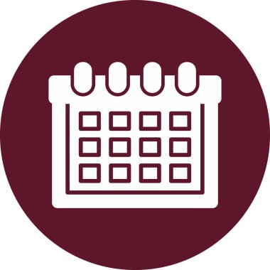 Takvim simgesi, vektör illüstrasyonu basit tasarım