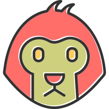 Maymun Ağı simgesi basit illüstrasyon