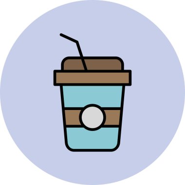 kahve fincanı simgesi, vektör illüstrasyonu