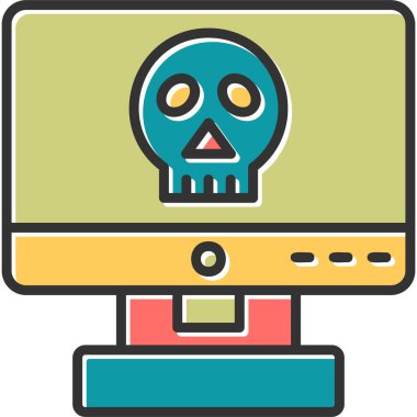 Bilgisayar. Web simgesi basit illüstrasyon 