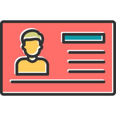 Kimlik kartı. Basit resimleme