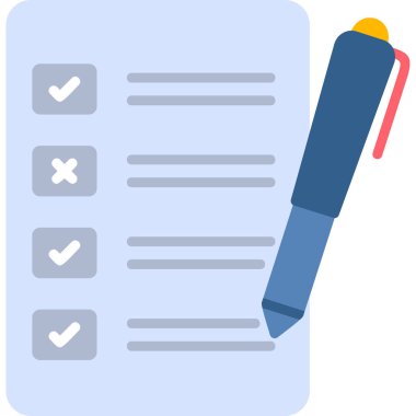 Kontrol listesi. Web simgesi basit illüstrasyon