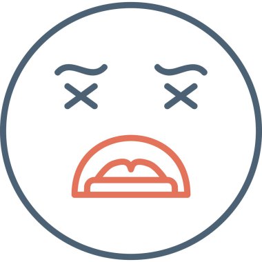 üzgün yüz ifadesi vektör simgesi