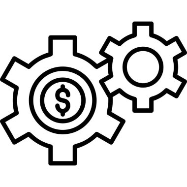 Düz tasarımda soyut para simgesi.