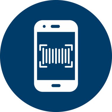 Telefon Tarama simgesi, vektör illüstrasyonu