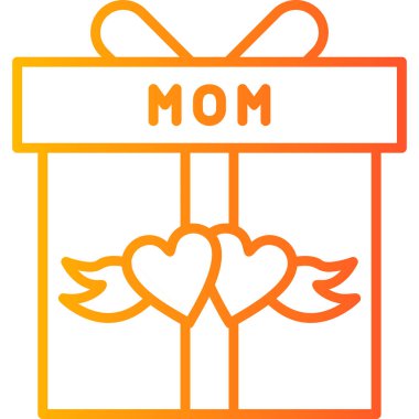 Hediye kutusu simgesi. Basit resimleme