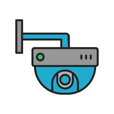 ccTV kamera simgesinin vektör illüstrasyonu