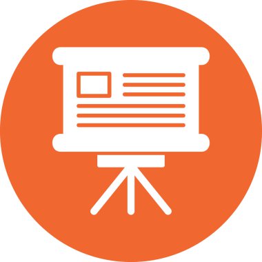 iş sunumu düz vektör simgesi