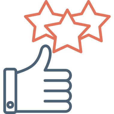 Başparmak yukarı. Web simgesi basit illüstrasyon