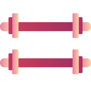 Ağırlıklı çubuklar modern simge vektör illüstrasyonu