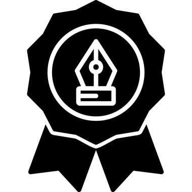 Rozet. Web simgesi basit illüstrasyon