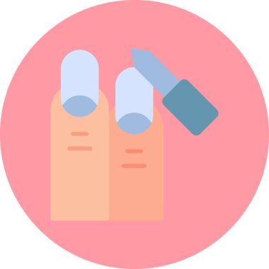 Tırnak cilası. Basit resimleme