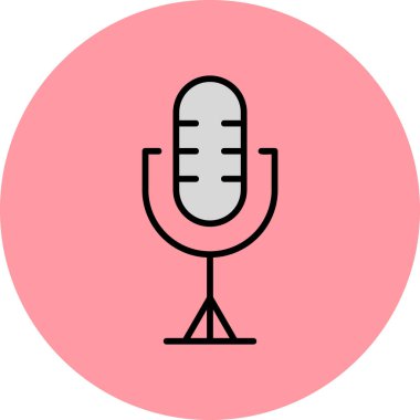 mikrofon simgesi vektör illüstrasyonu