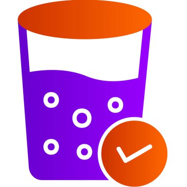 Bir bardak su. Web simgesi basit illüstrasyon 