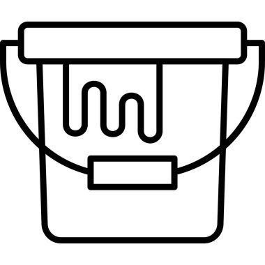 boya kovası simge vektör çizim