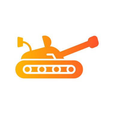 Askeri tank ikonu. vektör illüstrasyonu