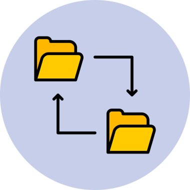 dosyalar xchange simge vektör çizimi