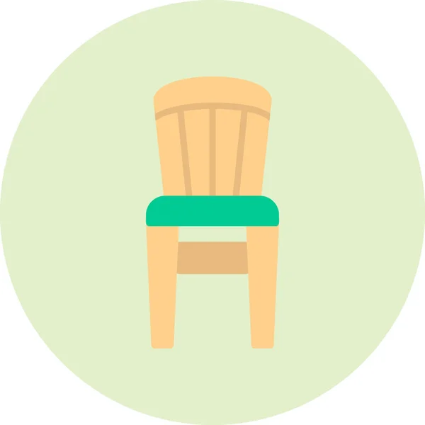 Chaise Meubles Illustration Icône Web — Image vectorielle