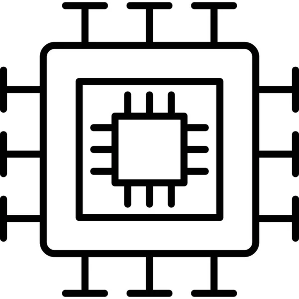 Ícone Chip Ilustração Vetorial —  Vetores de Stock