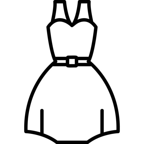 Hermoso Vestido Niña Ilustración Vectorial — Vector de stock