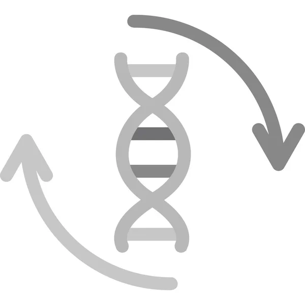 Genetická Dna Struktura Webová Ikona — Stockový vektor