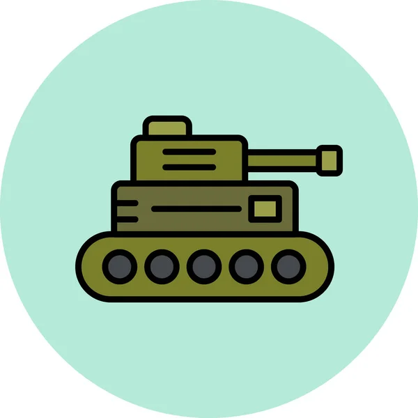 Militär Tank Ikon Vektor Illustration — Stock vektor