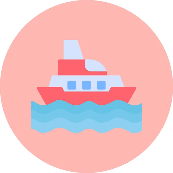 Απεικόνιση Διανύσματος Εικονιδίου Πλοίου — Διανυσματικό Αρχείο
