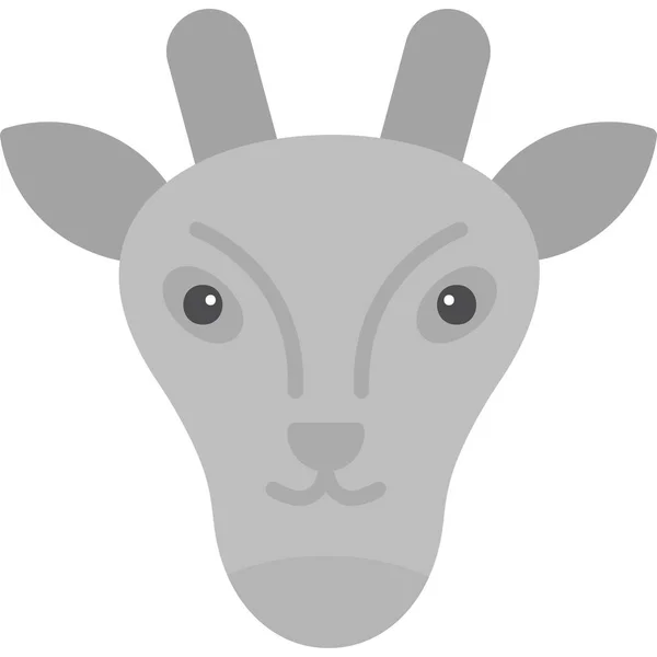 Chèvre Icône Web Illustration Simple — Image vectorielle